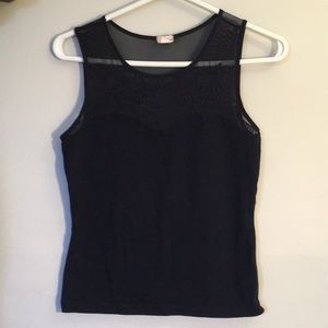 Garage tank top with lace